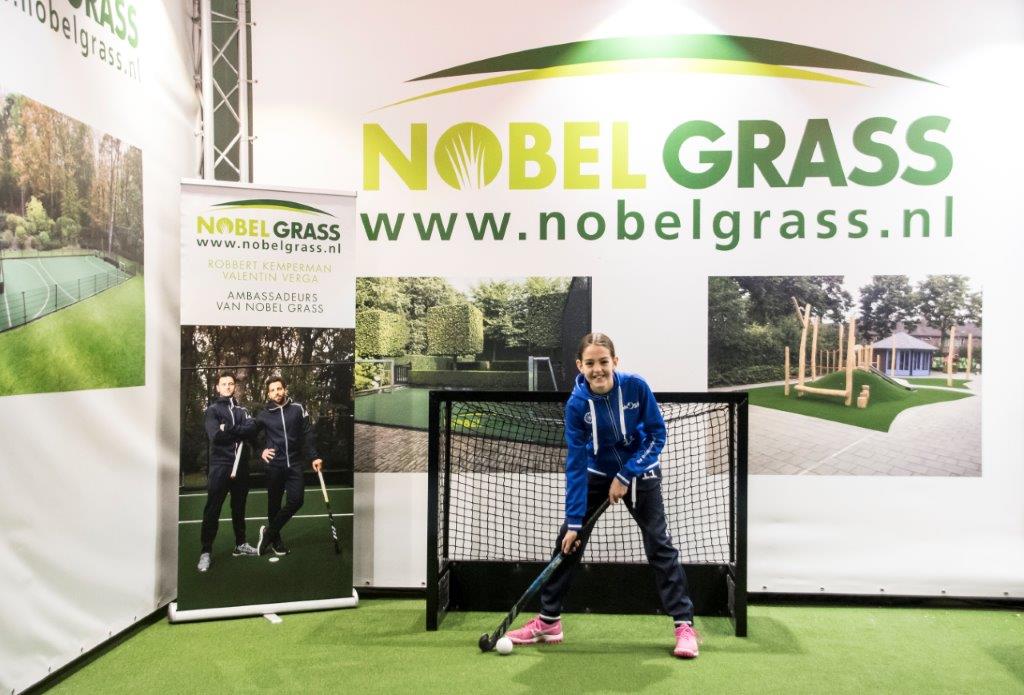 Mini hockeydoel - hockeygoal - voetbaldoel - PRO 135 - Nobel Grass - Privé Hockeyveld
